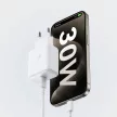 Joyroom JR-TCF24 USB-C PD 30W QC SFC hálózati töltő, fehér + 1m USB-C kábel