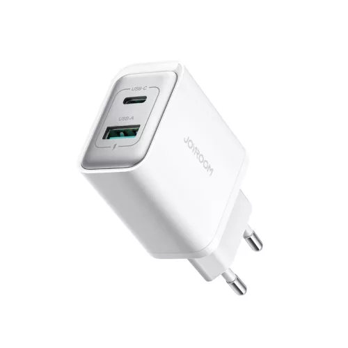 Joyroom JR-TCF15 hálózati töltő USB-C / USB-A 30W, fehér