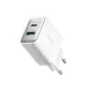 Joyroom JR-TCF15 hálózati töltő USB-C / USB-A 30W, fehér