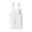 Joyroom JR-TCF15 hálózati töltő USB-C / USB-A 30W, fehér