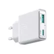 Joyroom JR-TCF14 20W USB-A USB-C hálózati töltő, fehér