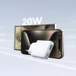 Joyroom JR-TCF14 20W USB-A USB-C hálózati töltő, fehér