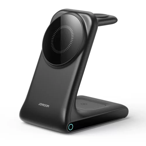 Joyroom JR-W15 vezeték nélküli töltő 3 in 1 Charging Station with MagSafe, fekete