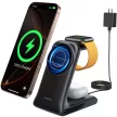 Joyroom JR-W15 vezeték nélküli töltő 3 in 1 Charging Station with MagSafe, fekete