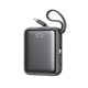 Joyroom JR-PBF27 10000mAh 22.5W Power Bank beépített USB-C és lightning kábelekkel, fekete