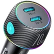 Joyroom 2x USB C 70W autós töltő LED világítással JR-CCN02, fekete