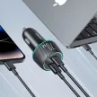 Joyroom 2x USB C 70W autós töltő LED világítással JR-CCN02, fekete
