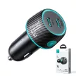 Joyroom 2x USB C 70W autós töltő LED világítással JR-CCN02, fekete