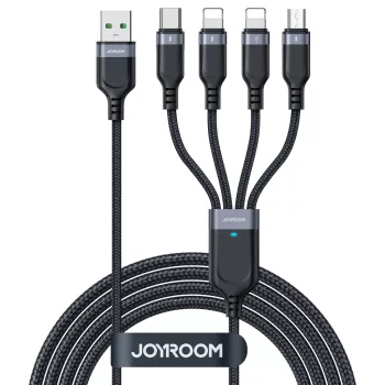   Joyroom Multi-Use Series S-A18 4in1 USB-A/USB-C/Lightning/Lightning/micro USB, 1,2m, kábel, fekete