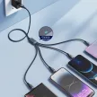 Joyroom Multi-Use Series S-A18 4in1 USB-A/USB-C/Lightning/Lightning/micro USB, 1,2m, kábel, fekete