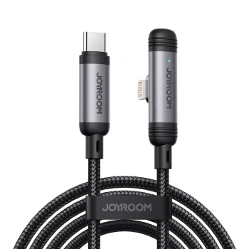   Joyroom S-A56 EnjoyX Series 90° USB-C - Lightning, 30W, kábel, fekete
