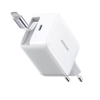   Joyroom JR-TCL06 67W GaN hálózati töltő with Built-in kihúzható USB-C kábel, fehér