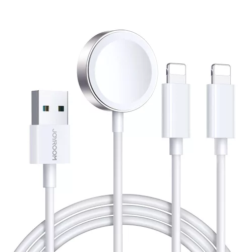 Joyroom S-IW007 3-in-1 kábel USB-A magnetic hálózati töltő - Lightning 1.2m, fehér