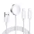 Joyroom S-IW007 3-in-1 kábel USB-A magnetic hálózati töltő - Lightning 1.2m, fehér