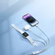 Joyroom S-IW007 3-in-1 kábel USB-A magnetic hálózati töltő - Lightning 1.2m, fehér