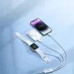 Joyroom S-IW008 3-in-1 kábel magnetic hálózati töltő USB-A - Lightning/USB-C 1.2m, fehér