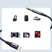 Joyroom Audio Transfer Series SY-A06 mini jack 3.5 mm / Lightning kábel 1.2 m, fekete