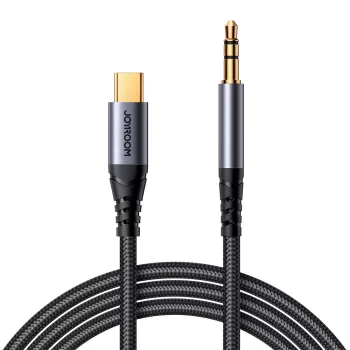   Joyroom Audio Transfer Series SY-A07 Mini Jack 3.5mm/USB-C kábel 1.2m, fekete