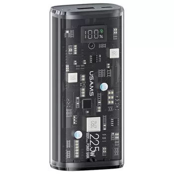   USAMS Powerbank 9000mAh PD 20W QC3.0+PD kétportos gyorstöltés fekete 10KCD18901(US-CD189)