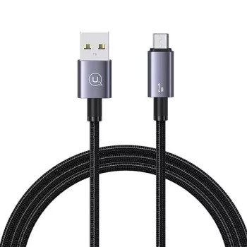 USAMS USB Micro-USB 2A, 1,2m, Fast Charging, kábel, szürke