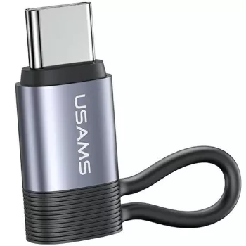 USAMS Adapter AU17 Lightning USB-C, 30W, adapter, szürke