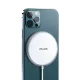 USAMS asztali indukciós töltő US-CD160 mágneses W2 15W alumínium iPhone 12 sorozat, ezüst
