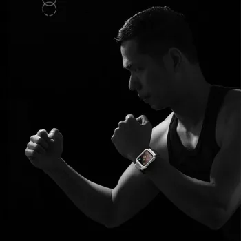   USAMS óraszíj tokkal Apple Watch 4/5/6/7/ SE 40/41mm., fekete