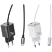 USAMS hálózati töltő JC Series CC261 20W GaN Mini hálózati gyorstöltő 2xUSB-C, fehér