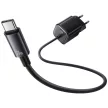 USAMS hálózati töltő JC Series CC261 20W GaN Mini hálózati gyorstöltő 2xUSB-C, fehér