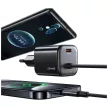 USAMS hálózati töltő JC Series CC261 20W GaN Mini hálózati gyorstöltő 2xUSB-C, fehér