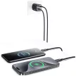 USAMS hálózati töltő JC Series CC261 20W GaN Mini hálózati gyorstöltő 2xUSB-C, fehér