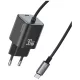 USAMS hálózati töltő JC Series CC264 30W GaN Mini hálózati gyorstöltő 2xUSB-C, fekete