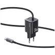 USAMS hálózati töltő JC Series CC264 30W GaN Mini hálózati gyorstöltő 2xUSB-C, fekete