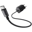 USAMS hálózati töltő JC Series CC264 30W GaN Mini hálózati gyorstöltő 2xUSB-C, fekete