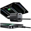 USAMS hálózati töltő JC Series CC264 30W GaN Mini hálózati gyorstöltő 2xUSB-C, fekete