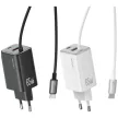 USAMS hálózati töltő JC Series CC266 65W GaN hálózati gyorstöltő 2xUSB-C 1xUSB-A, fehér