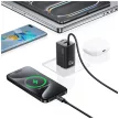 USAMS hálózati töltő JC Series CC266 65W GaN hálózati gyorstöltő 2xUSB-C 1xUSB-A, fehér