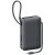 USAMS CD228 20W Dual Cabled Fast Charging Power Bank 10000mAh Type-C+iP Portable Phone Charger, acélszürke