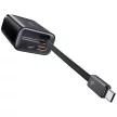 USAMS hálózati töltő Xiang Series CC296 30W 1xUSB-C 1xUSB-A + USB-C kábel, fekete