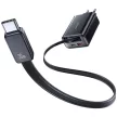 USAMS hálózati töltő Xiang Series CC296 30W 1xUSB-C 1xUSB-A + USB-C kábel, fekete