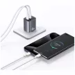 USAMS hálózati töltő CC305 T66 45W GaN 2xUSB-C , szürke