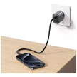 USAMS hálózati töltő CC305 T66 45W GaN 2xUSB-C , szürke