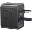 USAMS utazó hálózati töltő CC308 2xUSB-C 17W 4in1 US/AU/EU/UK, fekete