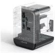 USAMS utazó hálózati töltő CC308 2xUSB-C 17W 4in1 US/AU/EU/UK, fekete