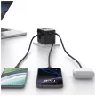 USAMS utazó hálózati töltő CC308 2xUSB-C 17W 4in1 US/AU/EU/UK, fekete