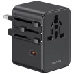 USAMS utazó hálózati töltő CC310 3xUSB-C 70W 4in1 US/AU/EU/UK, fekete