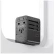USAMS utazó hálózati töltő CC310 3xUSB-C 70W 4in1 US/AU/EU/UK, fekete