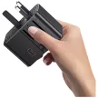USAMS utazó hálózati töltő CC310 3xUSB-C 70W 4in1 US/AU/EU/UK, fekete