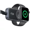 USAMS Induktív töltő Apple Watch CD245 2 1-ben 1200mAh powerbankkal + USB-C kábellel, titánium