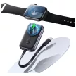 USAMS Induktív töltő Apple Watch CD245 2 1-ben 1200mAh powerbankkal + USB-C kábellel, titánium